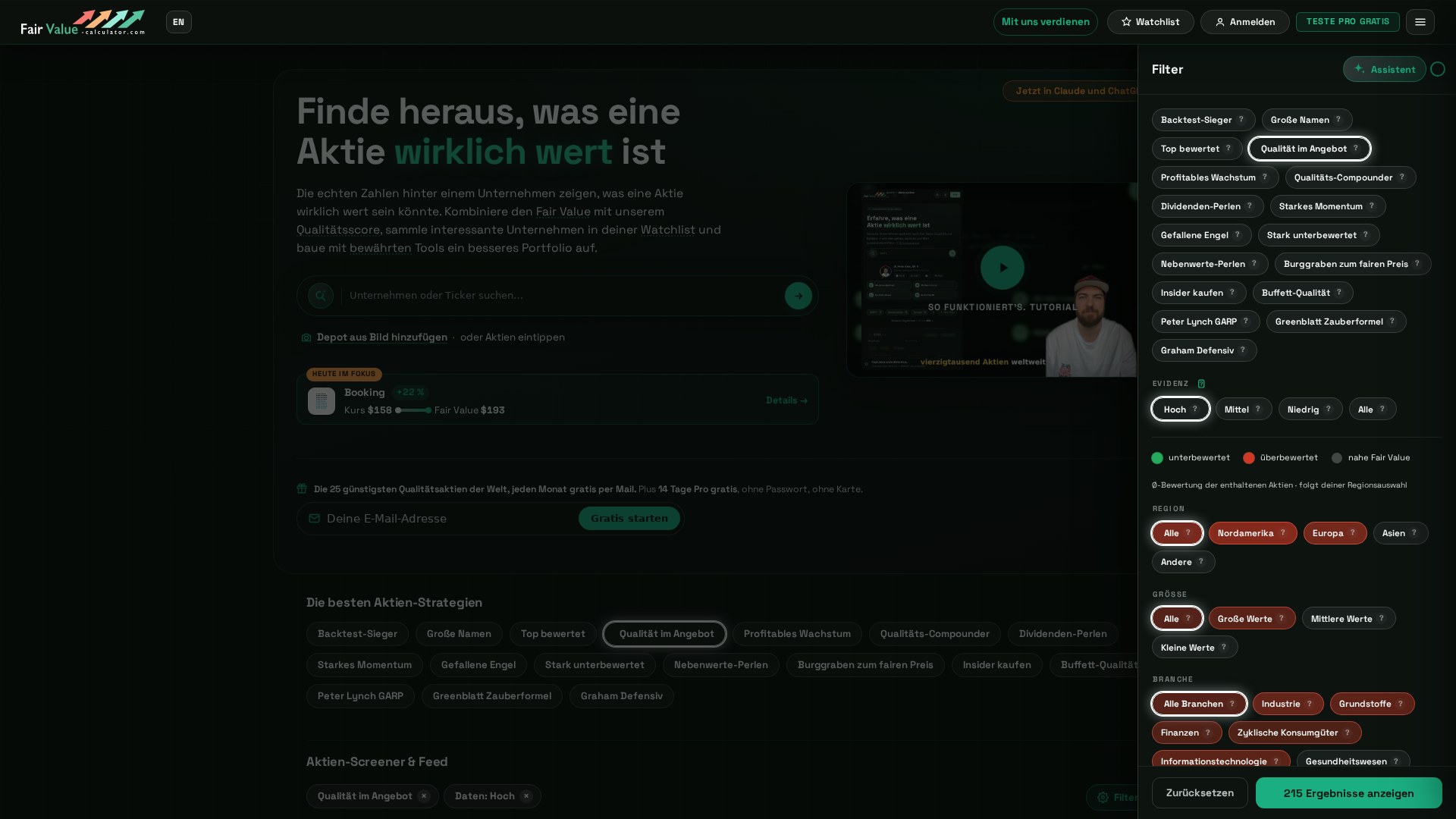 Filter und Strategien